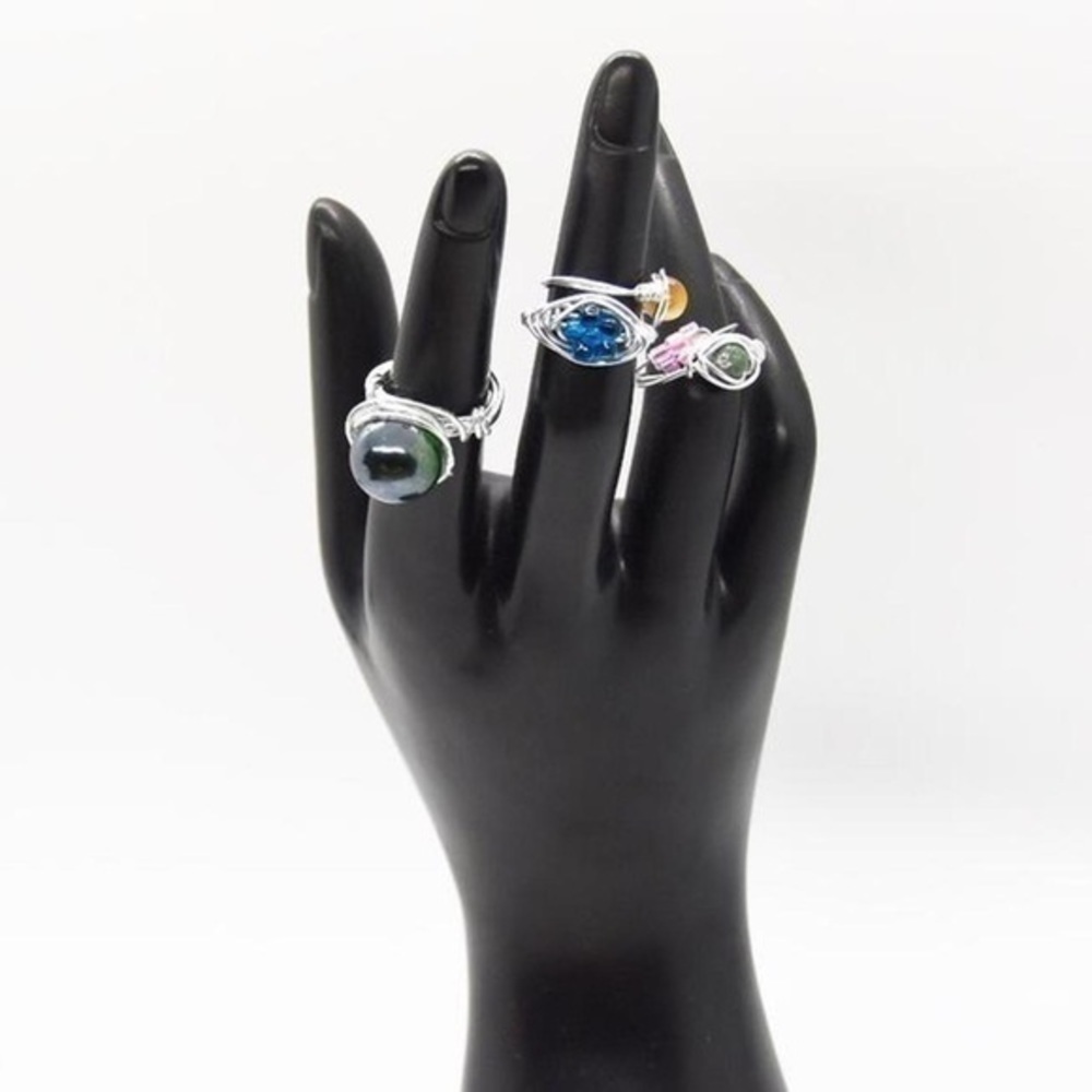 Colorful Beaded Ring Set - Picture 3 of 4